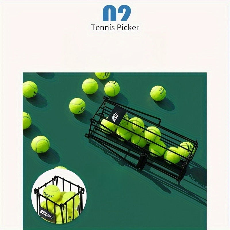 Tennis Ball Picker Up Tube | Stainless Steel Quick-Release Portable Ball Retriever for Tennis Pickleball Training, No-Bend Ball Collector Hopper for Court Home - product image 12