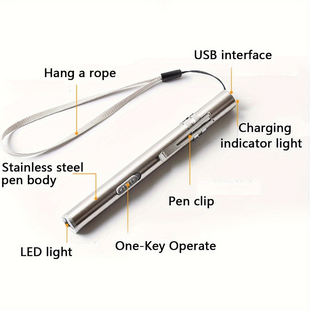 Tactical Pen Light 5 Pack USB Rechargeable 400 Lumen Mini LED Penlight Pocket Flashlight for Nurses Camping Outdoor EDC - product image 13