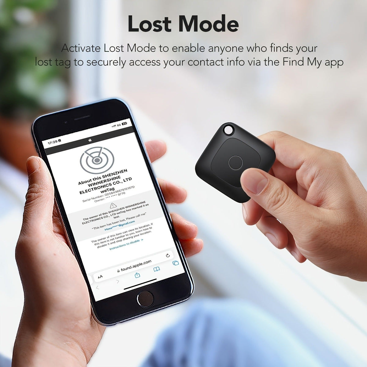 Bluetooth Item Tracker Smart GPS Finder 4 Pack | 1.43" Mini Wireless Tracker, High Decibel Alarm, App Control for Keys, Wallet, Luggage, Bags & Cars - product image 13