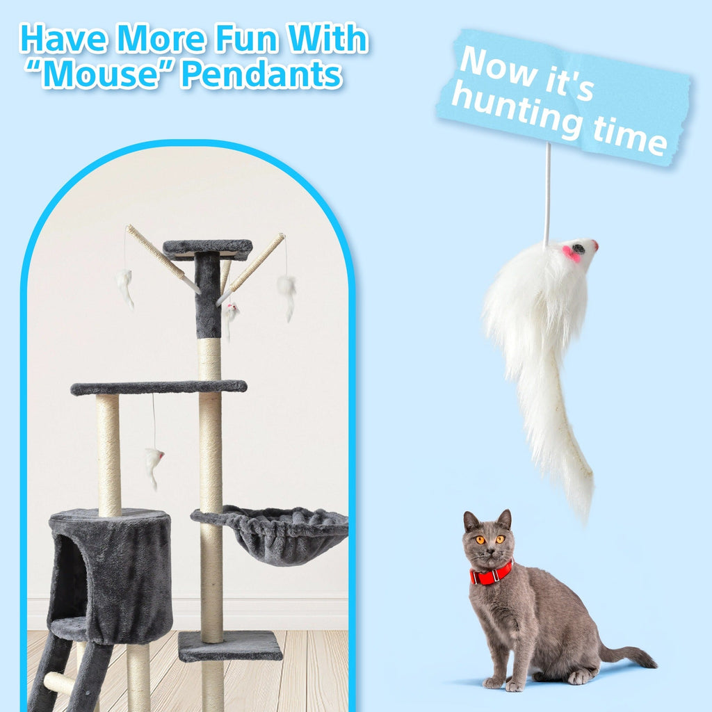 Cat Tree Tower Multi-Level with Cat Bed, Condo & Sisal Scratching Post – 3 or 4 Tier Indoor Cat Tree for Large Cats, Kitten & Senior Cats, Sleek Cat Furniture - product image 3