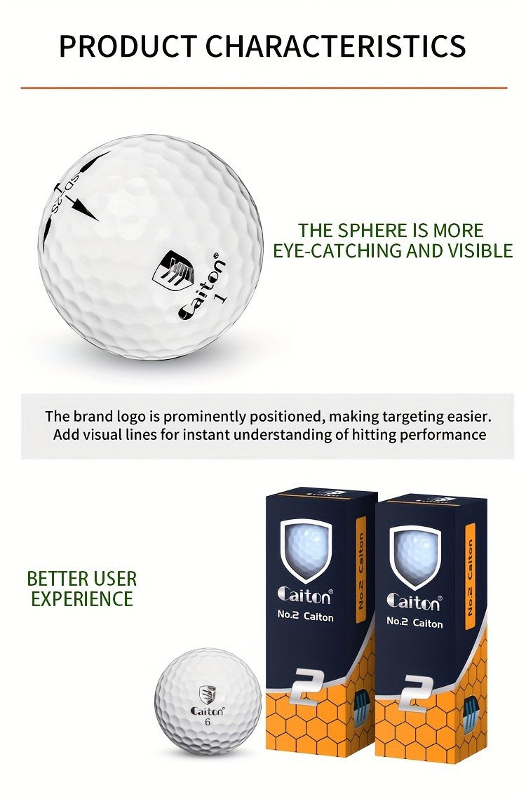 Golf Balls 6pcs Long Distance High Speed with 360-Degree Aiming Line Add 40+ Yards Distance Sturdy Performance Golf Ball Set for Men Women Beginners Advanced - product image 11