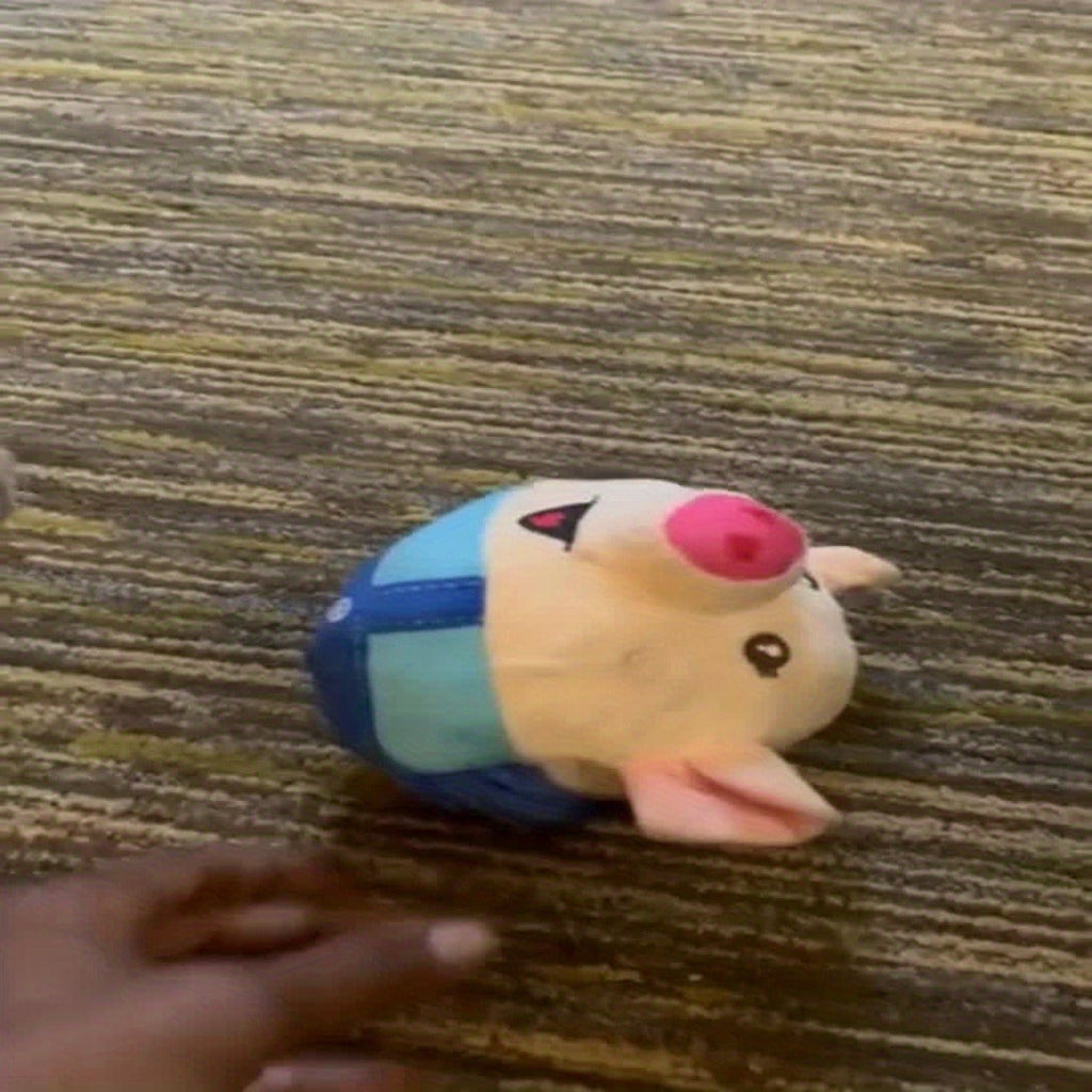 Electronic Rolling Dog Toy Ball | USB Rechargeable Cartoon Pig Plush Toy with Jumping Vibration & Sound, Automatic Self-Moving Washable Interactive Toy for - product image 8