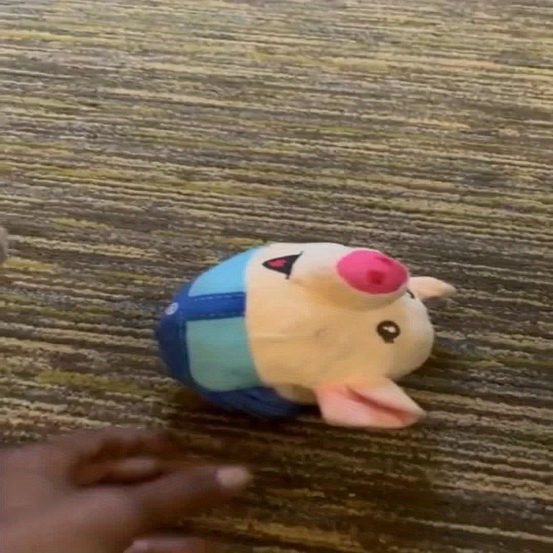 Electronic Rolling Dog Toy Ball | USB Rechargeable Cartoon Pig Plush Toy with Jumping Vibration & Sound, Automatic Self-Moving Washable Interactive Toy for - product image 8
