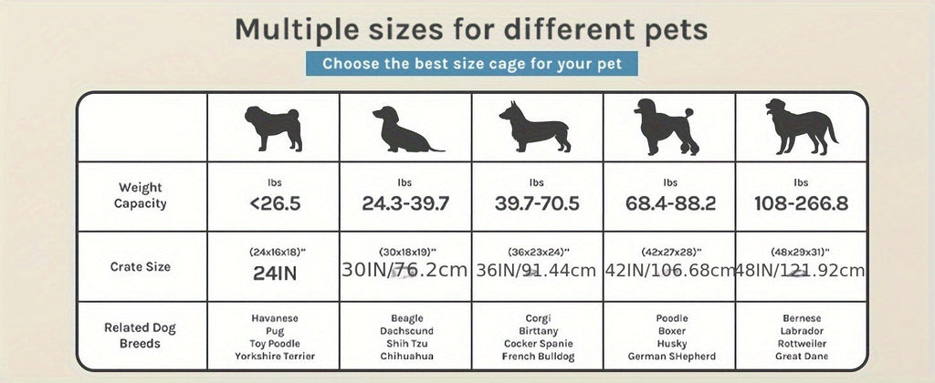 Folding Metal Wire Dog Cage with Leak-Proof Tray, Indoor Outdoor Travel Pet Kennel for Small Medium Large Dogs, 5 Sizes | Dog Crate with Divider Panel & Double - product image 17