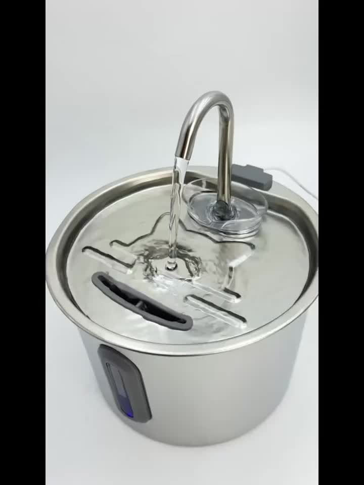 304 Food-Grade Steel, Ultra-Quiet USB Pump, 3-Stage Filtration, Visible Water Level Window, Auto Circulation for Cats & Small Dogs – Stainless Steel Cat Water - product image 11