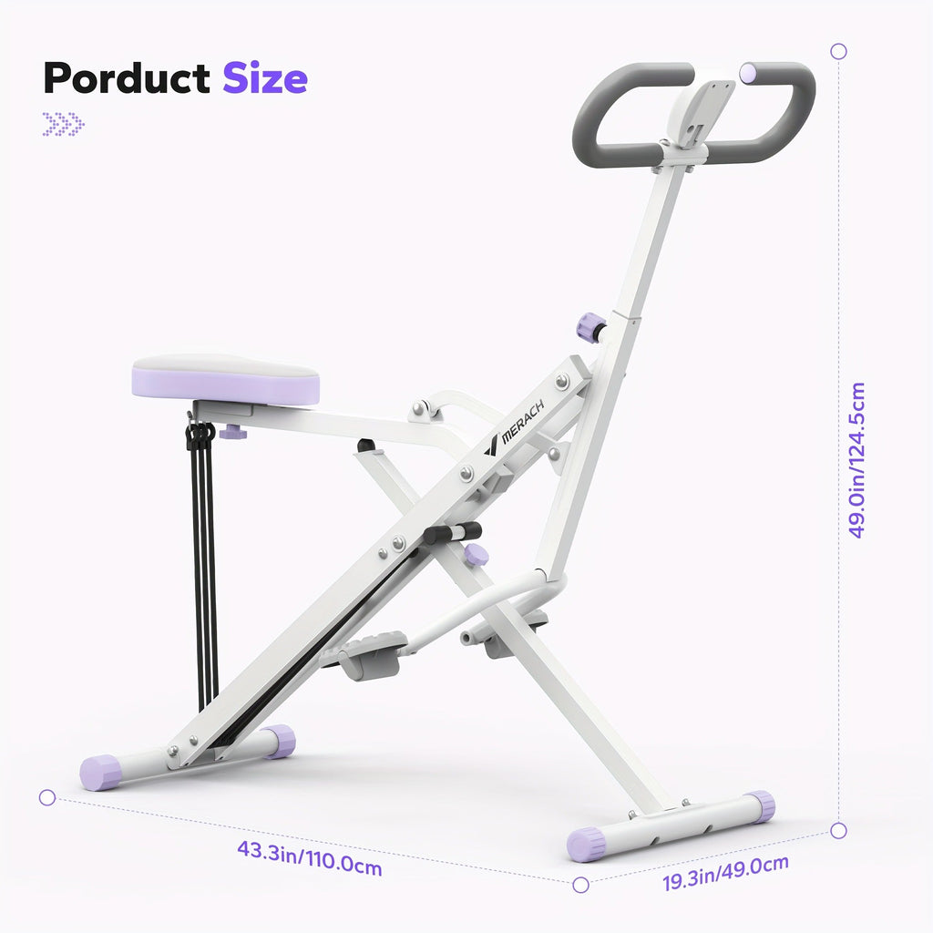 Collapsible Glute Trainer with LCD Display, 3 Resistance Bands, 350 lbs Capacity, Home Gym Leg & Back Workout – Rowing Machine 2-in-1 Squat & Row - product image 13