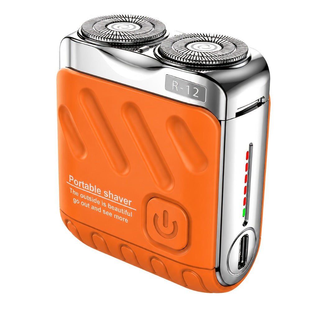 Electric Shaver for Men Magnetic Dual Blade Heads 2-Speed USB Rechargeable Mini Portable Razor Compact Travel Grooming Tool Multiple Colors Waterproof Version Available Orange Blac - product image 2