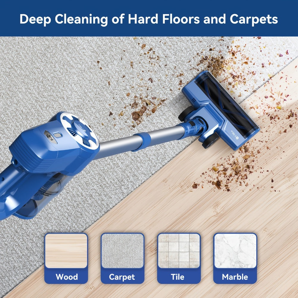 Cordless Vacuum Cleaner for Home – Corded & Cordless 2-in-1, 180° Foldable, LED Brush, High Suction, 40-Min Runtime, 38.58oz Dust Cup for Hardwood Floors, Seniors & Pregnant Women - product image 6
