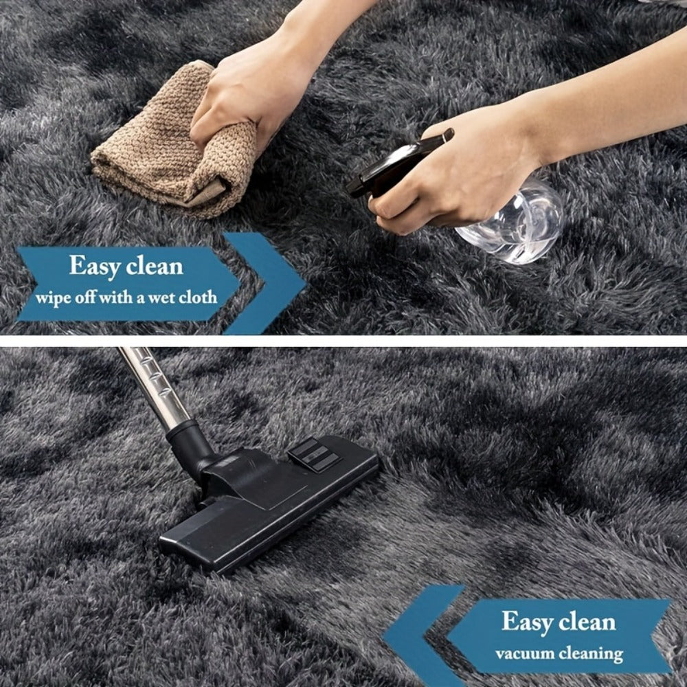Tie-Dye Plush Fluffy Mat Absorbent Non-Slip – Luxury Soft Bathroom Rug for Living Room & Bedroom, Modern Home Decor Floor Mat, 31.5x78.7 in – Light Grey, Dark Gray, Light Pink, Bla - product image 15