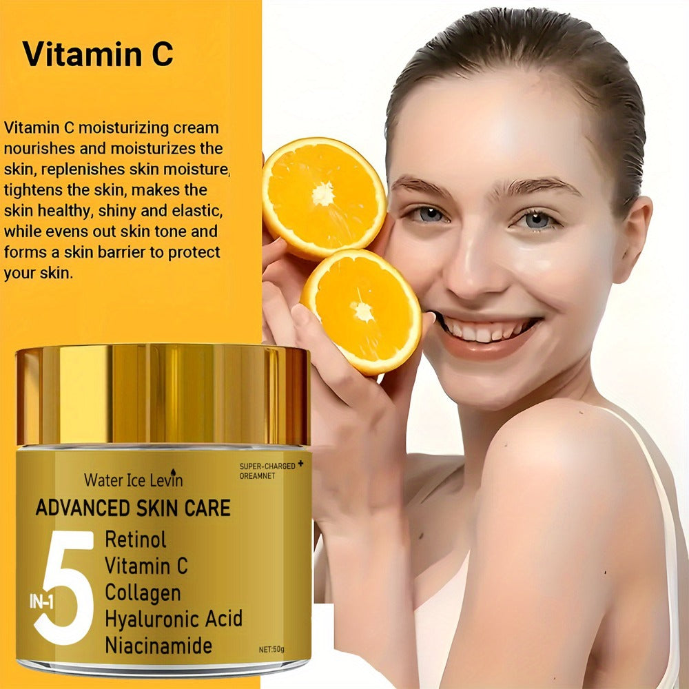 Retinol Niacinamide Anti-Aging Face Cream 5-in-1 – Vitamin C, Collagen & Hyaluronic Acid Instant Lifting Tightening Moisturizer, Brightening Pore Minimizing Luxury Formula for Men  - product image 5