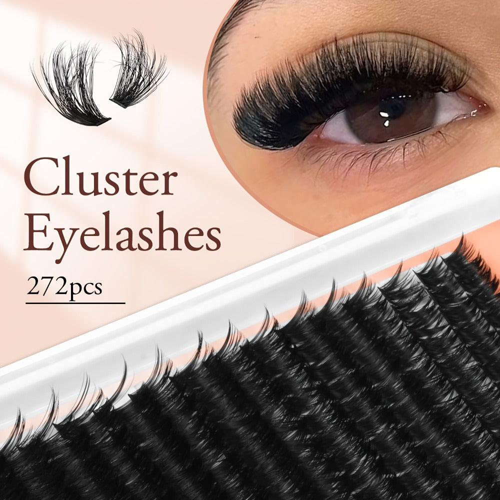 100D Volume Cluster Lashes DIY Individual Lash Extension Kit – Soft Reusable Single Clusters for Full Thick Dramatic Lash Look, Beginner & Pro Friendly Home Salon Use - product image 7