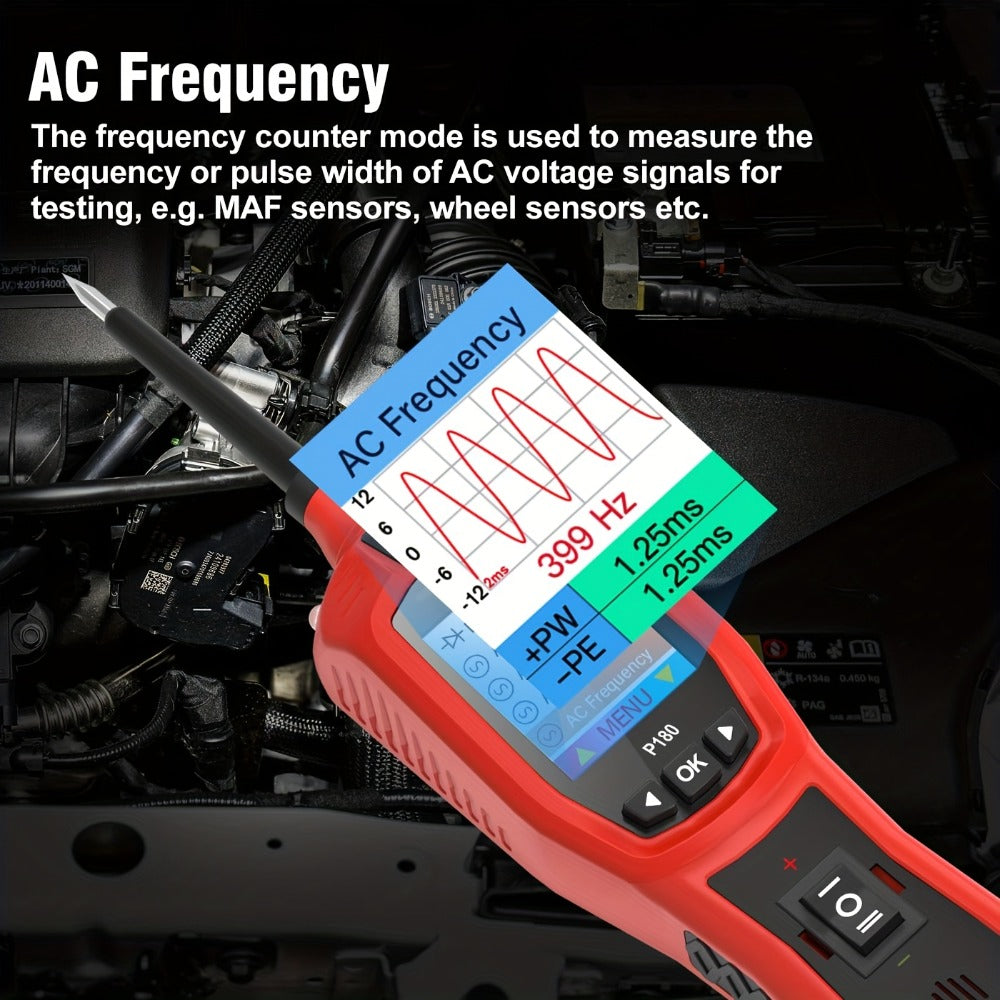 Automotive Circuit Tester P180 Multimeter | Breakpoint Localization Battery Diagnosis AC DC Voltage Fuel Injector Tester 6-30V | Car Electrical System Diagnostic Tool with TFT Colo - product image 6