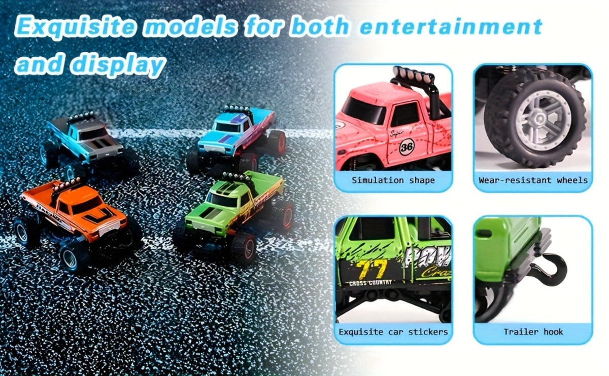 Mini RC Car 1/64 Scale High-Speed Off-Road Monster Truck | 2.4GHz Alloy Die-Cast Remote Control Car with Shock Absorber, All-Terrain Climbing RC Toy Gift for - product image 18