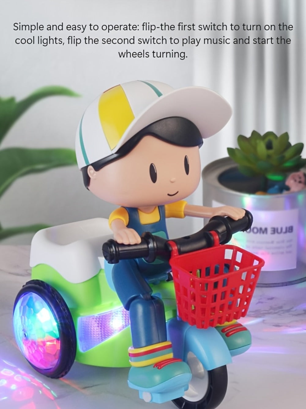 Push & Power Dual-Mode Stunt Vehicle for Toddlers Boys Girls, Birthday Christmas Gift (Multiple Colors) | Kids Electric Tricycle Toy Motorcycle with 360° - product image 14