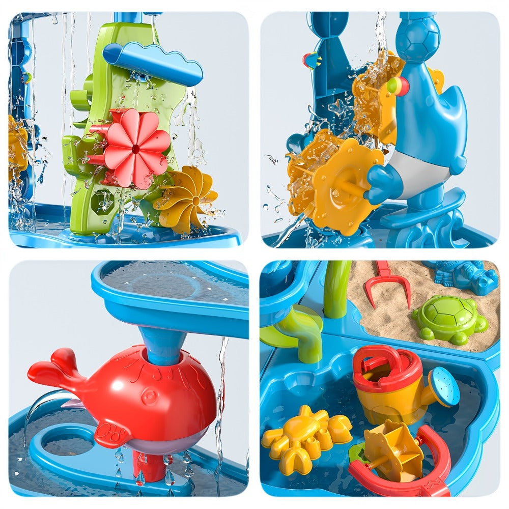 Outdoor Sensory Activity Toy for Toddlers Ages 3+, Beach Tools Included, Backyard Summer STEM Gift for Boys & Girls | Water Play Table for Kids Double-Sided - product image 10
