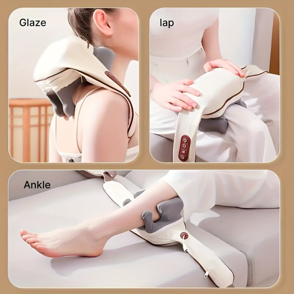 Neck Shoulder Massage Pillow 8D Deep Kneading Wireless Electric Back Massager Simulates Human Hands for Neck Shoulder Back Pain Relief Gift for Women Men - product image 8