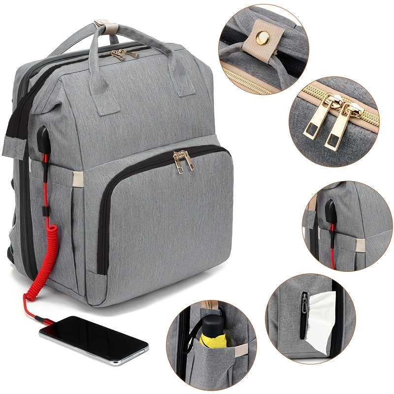 Backpack for Diapers, Versatile Baby Changing Bags Featuring Stroller Straps and Pockets for Milk Bottles, Spacious Nappy Backpack Suitable for Boys and Girls - product image 8