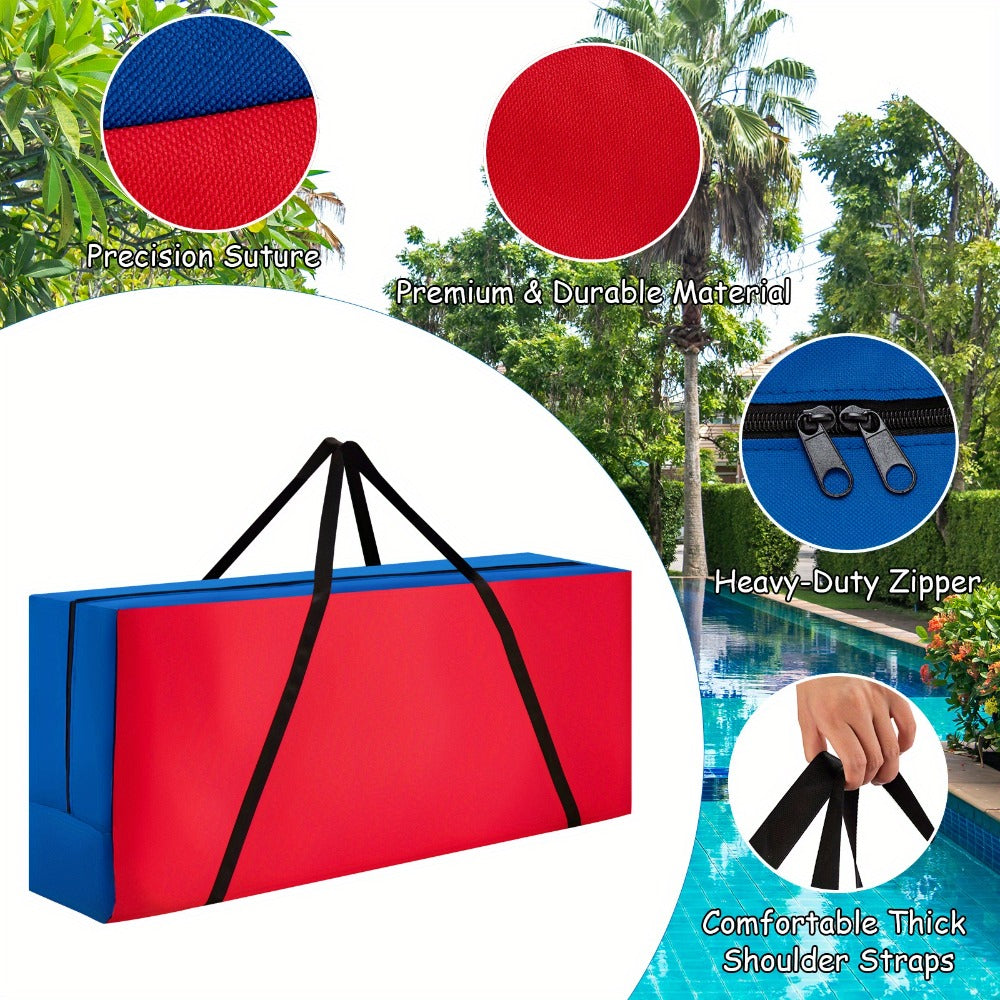 Jumbo 4 in a Row Game Storage Bag Carrying Bag for Giant Connect 4 Game Set Oxford Cloth Shoulder Strap Large Capacity Fits 33x13x29 Game Set Blue Red - product image 3
