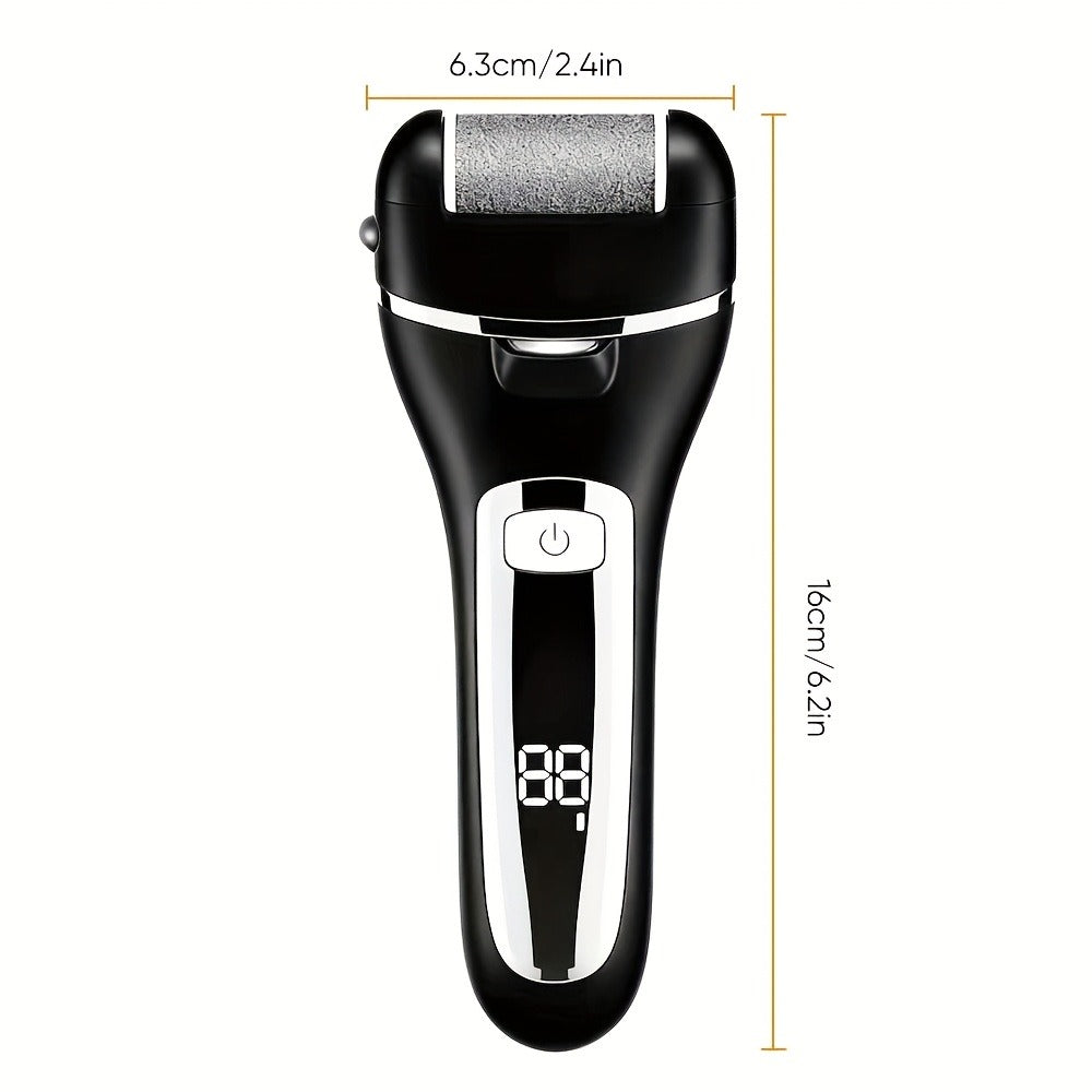 Electric Foot File 14-in-1 Rechargeable Pedicure Kit 3 Roller Heads Dead Skin Callus Remover Portable Foot Scrubber Professional Foot Care Tool for Women Men Black White Silver - product image 5