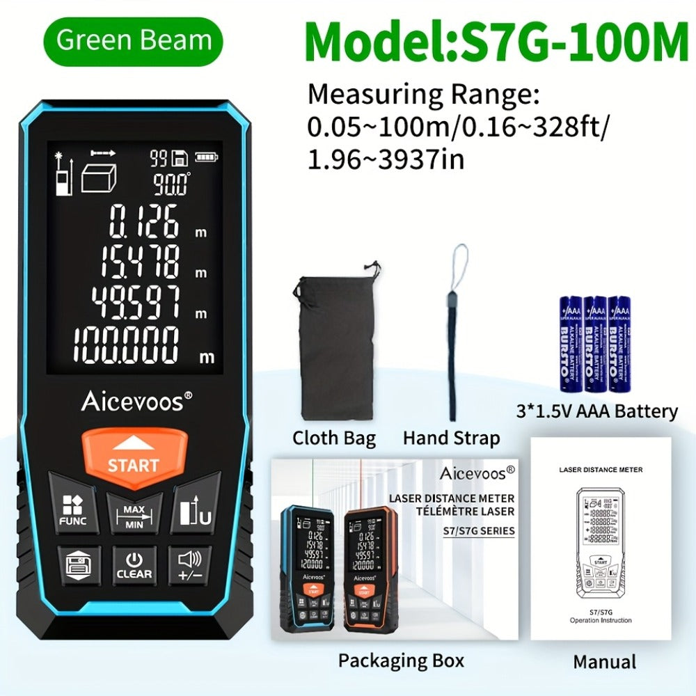Laser Distance Meter Green Beam Digital Rangefinder 50M 70M 100M 120M Laser Tape Measure with LCD Display for Construction Surveying Indoor Outdoor Measuring - product image 7