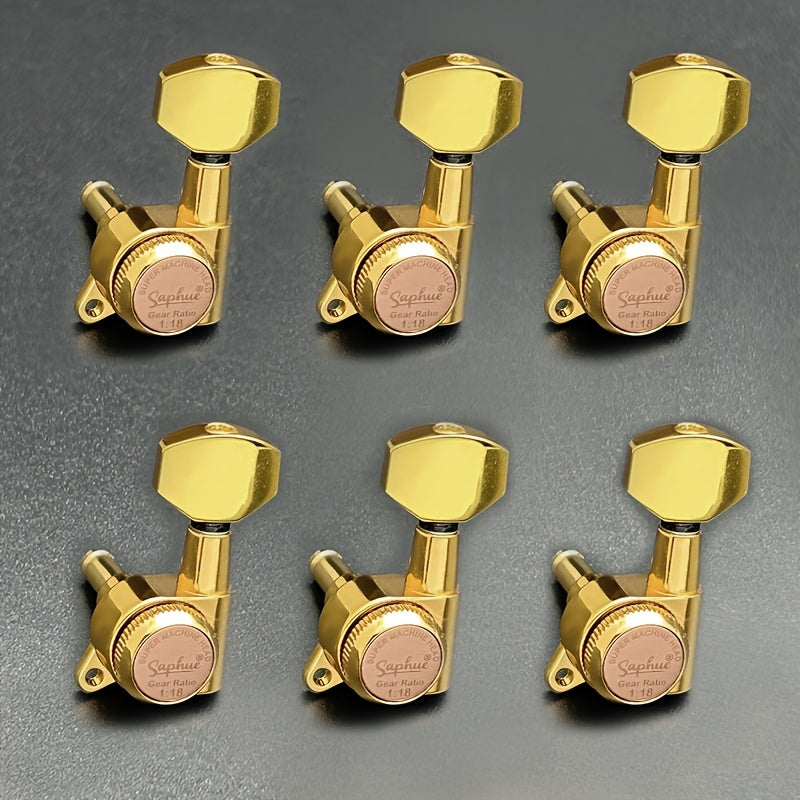 6pcs SAPHUE Guitar Locking Tuners 1: 18 Lock String Tuning Key Pegs Machine Head with Hexagonal Handle Replacement for Electric Folk Or Acoustic Guitars - product image 17