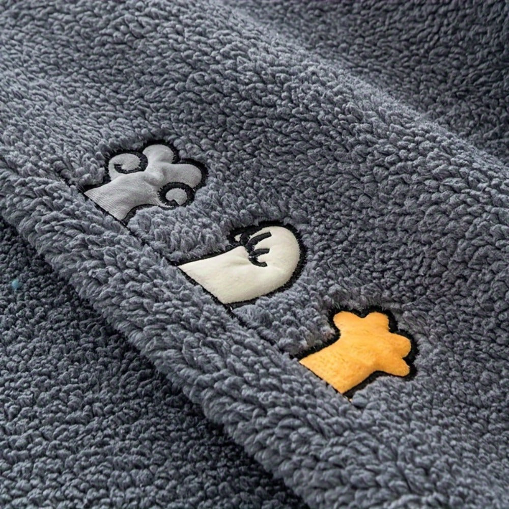 Plush Shearling Sofa Cover Non-Slip Pet-Friendly Couch Protector Animal Bone Embroidery Soft Warm for Living Room Bedroom Office 2 3 4 Seater - product image 6