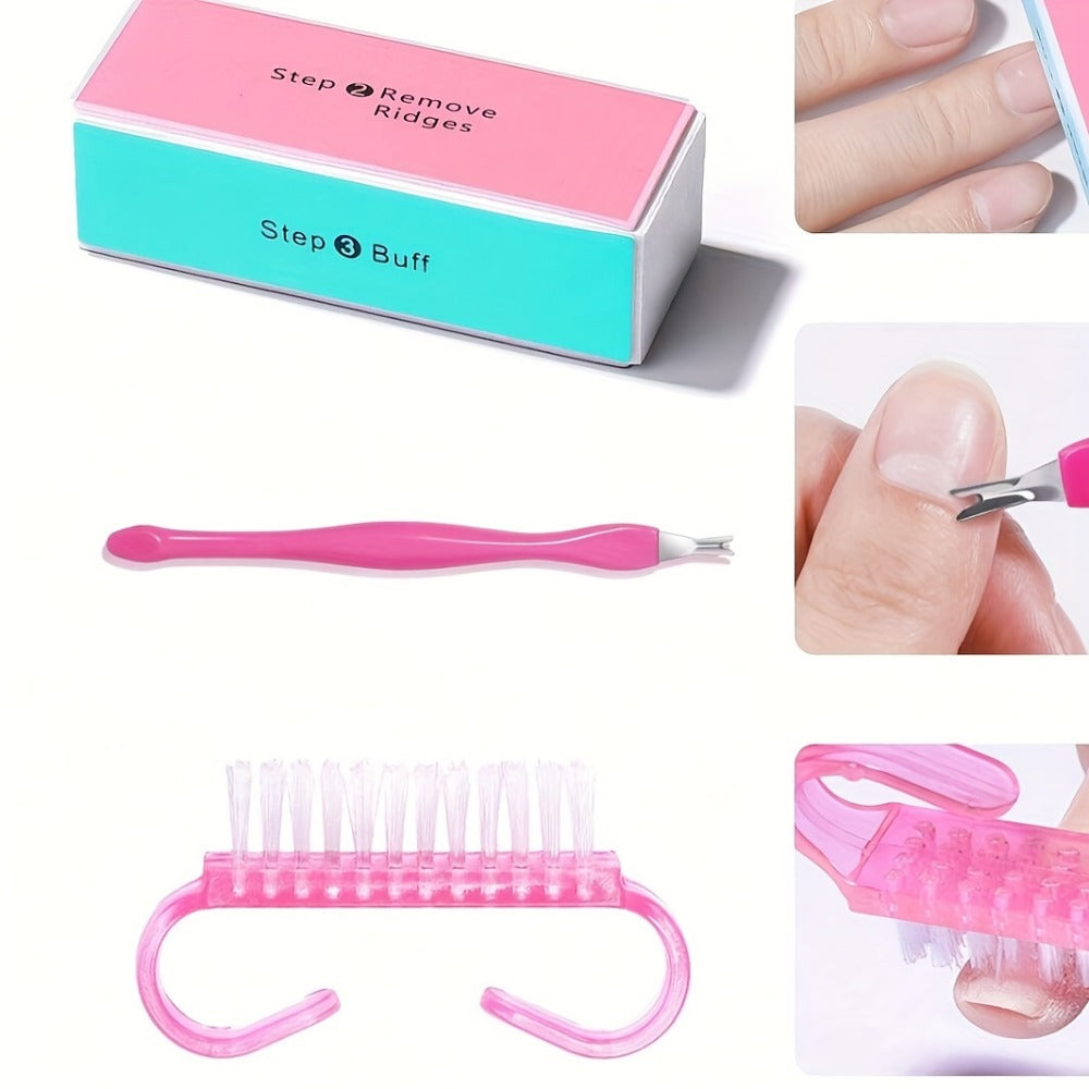 72-Piece Complete Nail Art Set with LED UV Lamp, Electric Nail Drill Pen, Gel Polish, Glue Drying Machine, Nail Polisher, Polish Brush Set, Finger Divider & Stainless Steel Manicur - product image 16