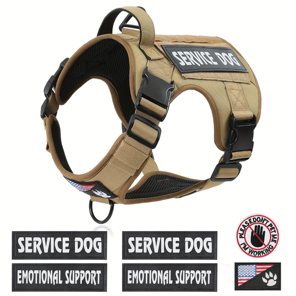 Adjustable Military Style Pet Harness for Small Medium Large Dogs – Dog Tactical Harness No-Pull Chest Vest with Handle - product image
