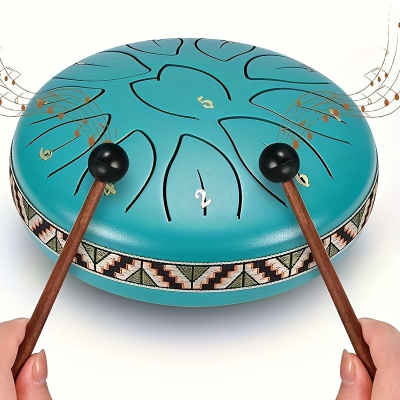 Garden Rain Drum, 6-Inch 8-Tone Ethereal Drum, Comes with a Complimentary Gift Storage Bag and Sheet Music, Ideal for Gift-Giving to Garden Decorators and - product image 2