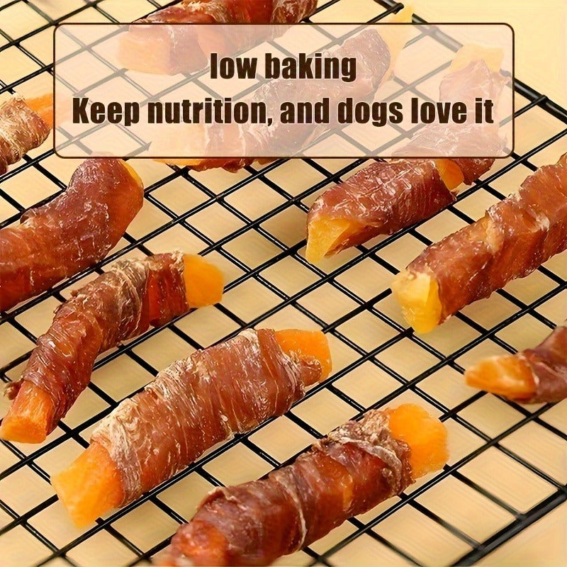 Chicken & Duck Wrapped Dried Sweet Potato, Natural High Protein Easy to Digest, Training Reward Snacks for Small Medium Large Dogs, 150g & 200g | Sweet Potato - product image 10