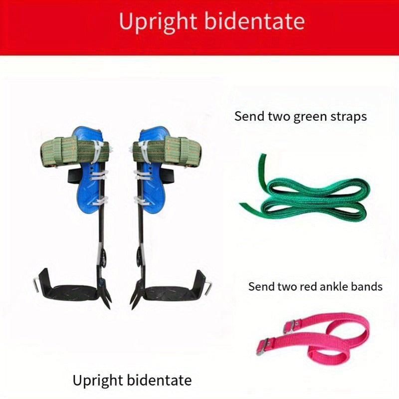 Tree Climbing Spikes Gear Set with Ankle Straps Travel-friendly Climbing Tools for Tree Maintenance Fruit Harvesting Hunting Observation Outdoor Work