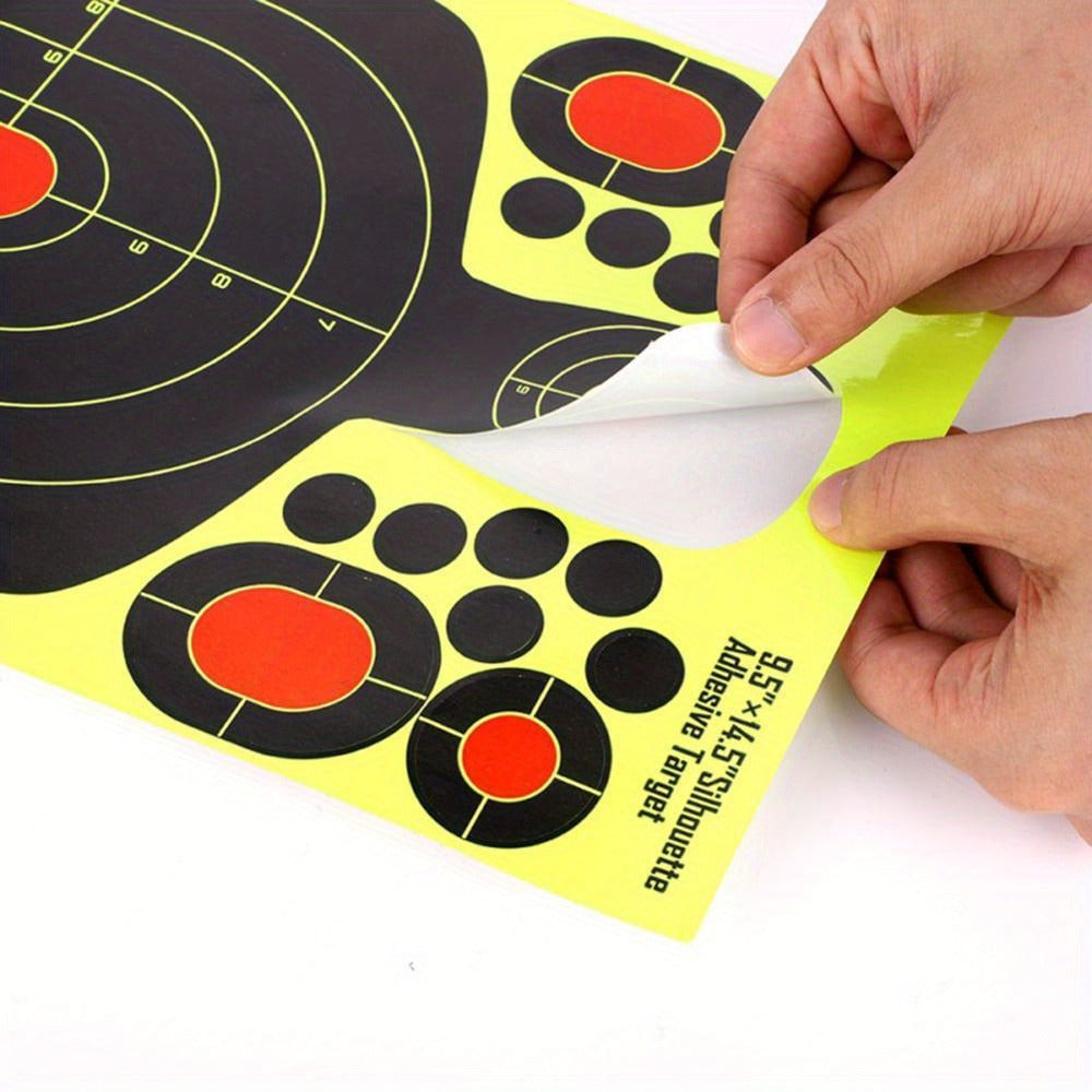 Splatter Shooting Targets Human Silhouette 20 Pack | High-Visibility Shot Placement Feedback | Reactive Glow Fluorescent Paper Range Targets for Pistol, Rifle - product image 13