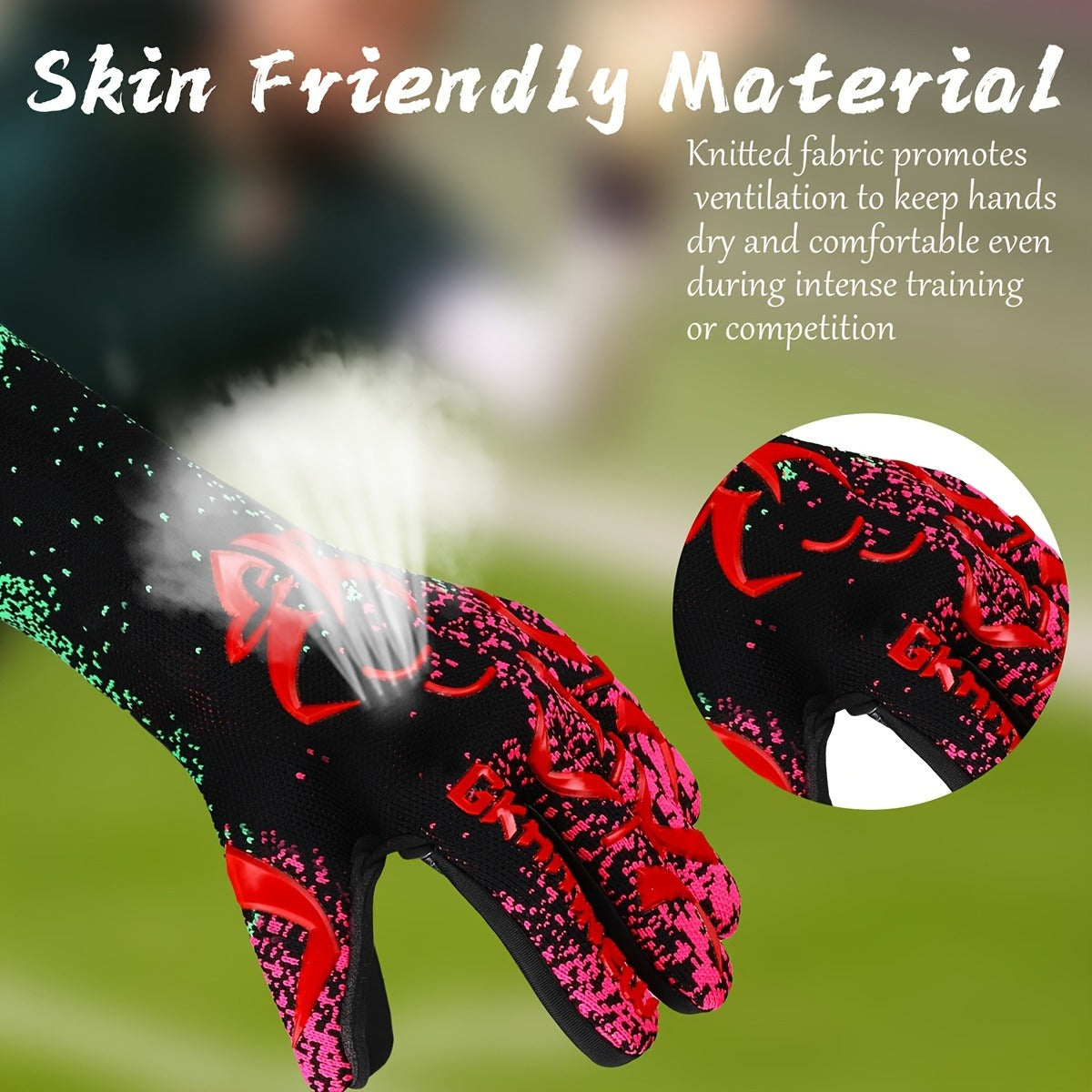 Soccer Goalkeeper Gloves Strong Grip Breathable Sizes 6-10 with Carry Bag for Everyday Use - product image 15