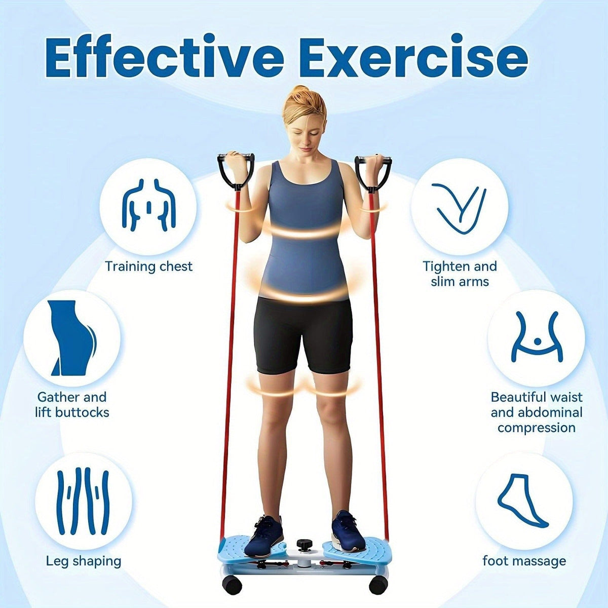Waist Twisting Board Ab Twister for Home Gym | Track Time, Reps & Calories | Noiseless 360° Twist Exercise Machine with Digital Display, Figure-8 Resistance - product image 15
