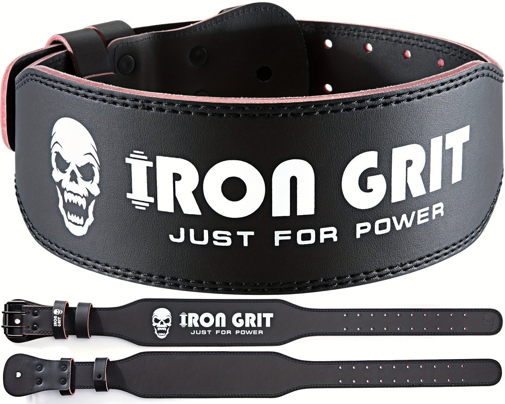 Men's Weight Training Protective Gear M & L | Weightlifting Belt Cowhide Leather Lumbar Support for Powerlifting, Squats & Deadlifts
