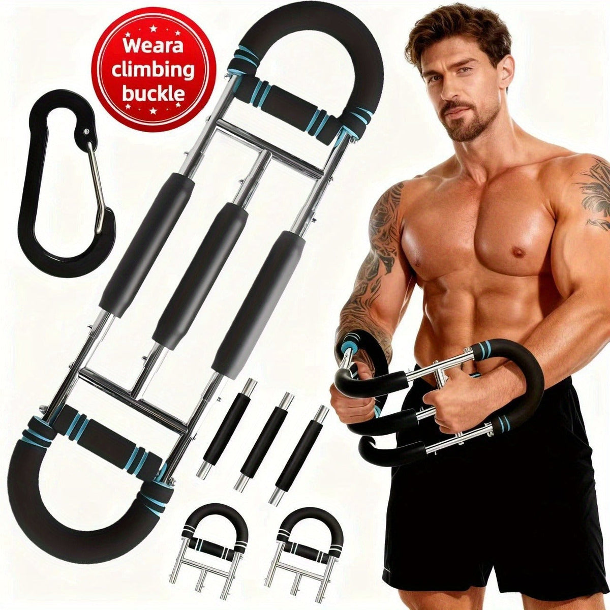 Adjustable Arm & Tricep Trainer – Spring Chest Expander Bar - product image 15
