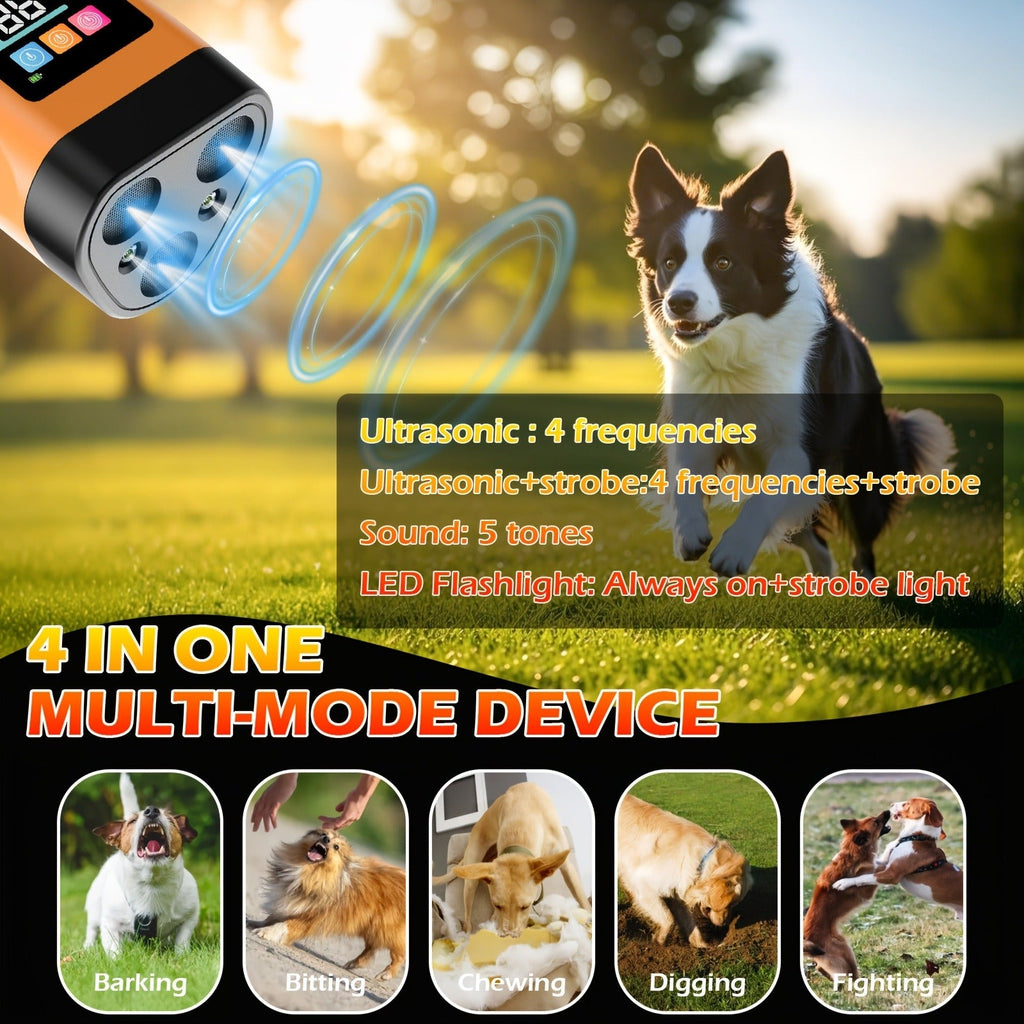 Triple-Head Ultrasonic Bark Deterrent, High-performance Soundwave Technology, USB Rechargeable Portable Handheld Anti-Barking Device, Dog Behavior Training - product image 2
