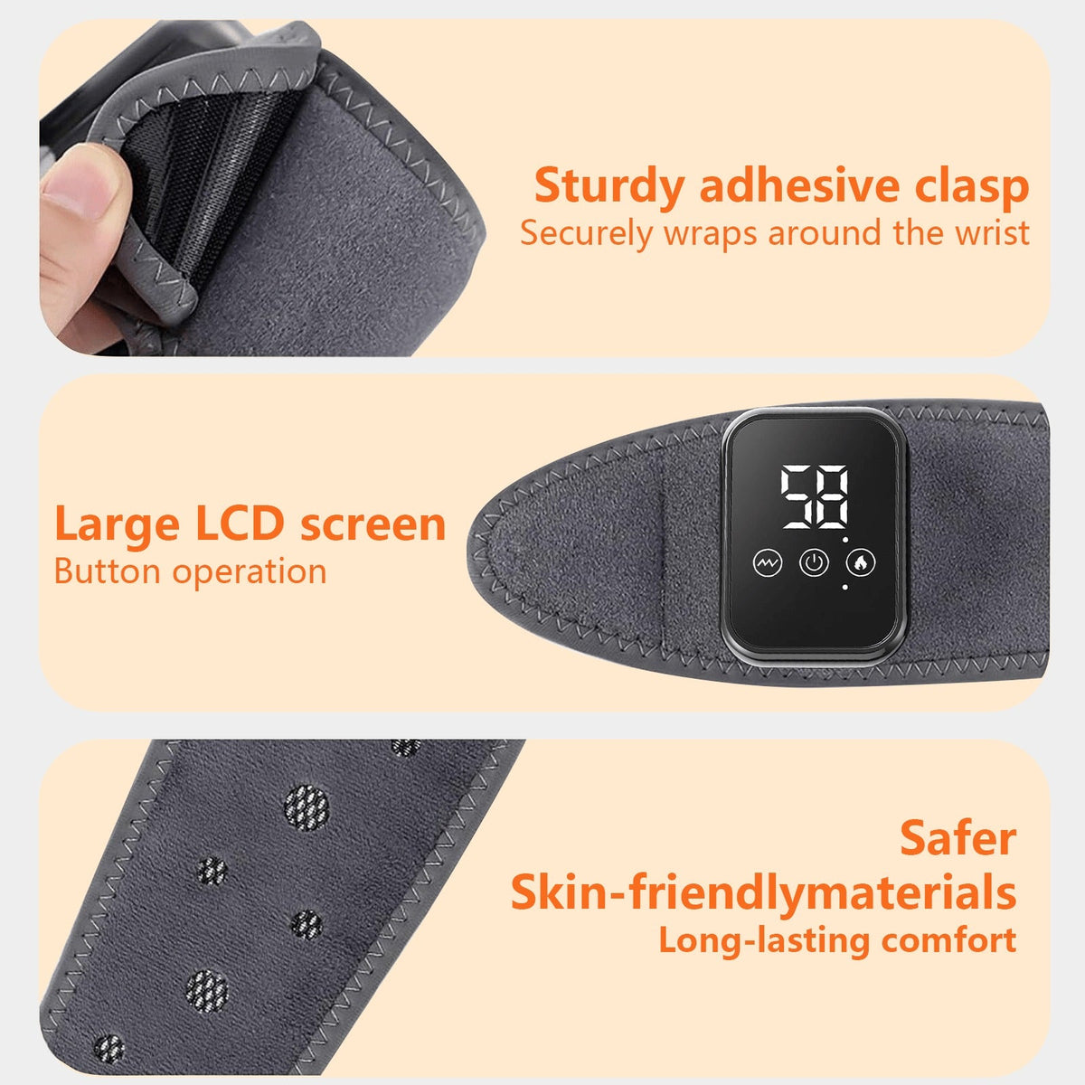 Hand Massager with Heat Vibration Wrist Guard Carpal Tunnel Relief for Everyday Use - product image 5