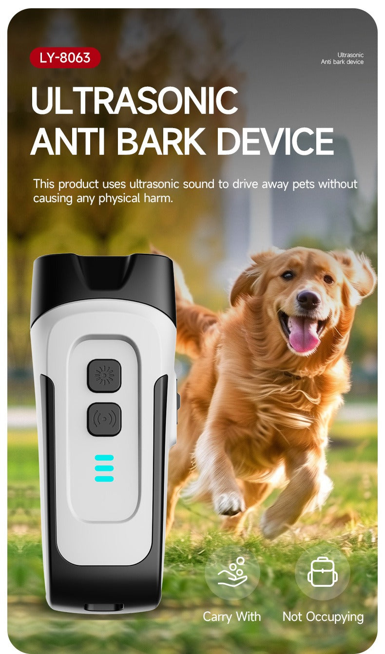 Adjustable Anti-Barking Trainer, Carry-along Indoor Outdoor Dog Behavior Corrector – Ultrasonic Dog Bark Control Device with LED Flashlight - product image 13