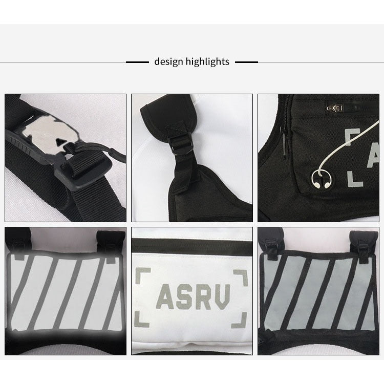 Reflective Adjustable Vest Strap, Waterproof, Cycling Hiking Skiing Sports Pack | Featherlight Running Chest Bag for Men - product image 17