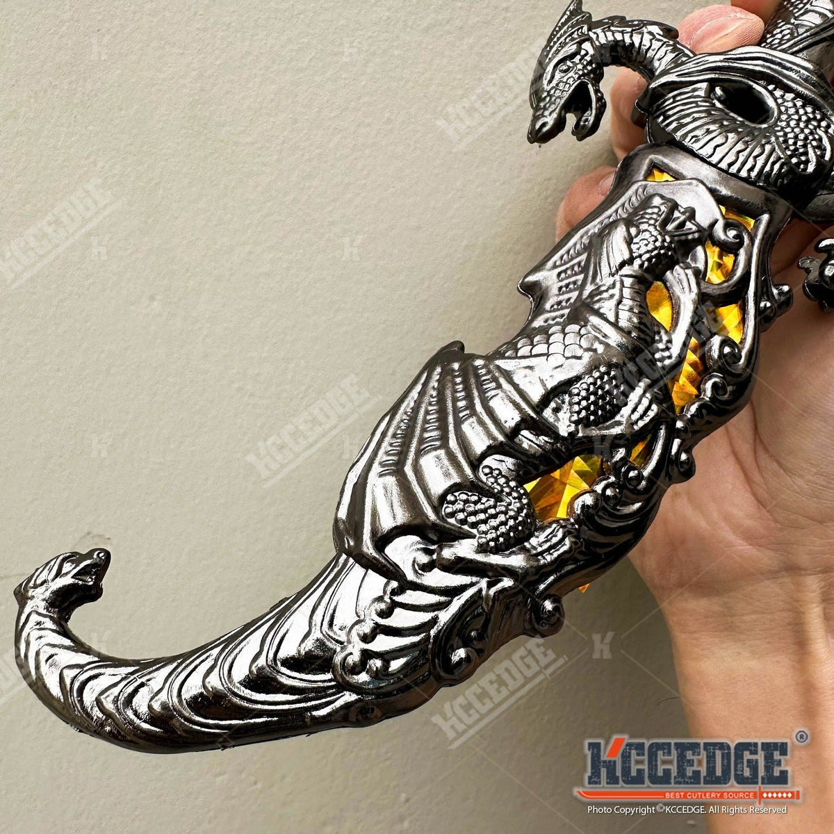 9" Dragon Cosplay Collectible Dagger, 440 Stainless Steel, Historical Replica for Display & Medieval Fair Props – Medieval Fantasy Fixed Blade Knife with - product image 13