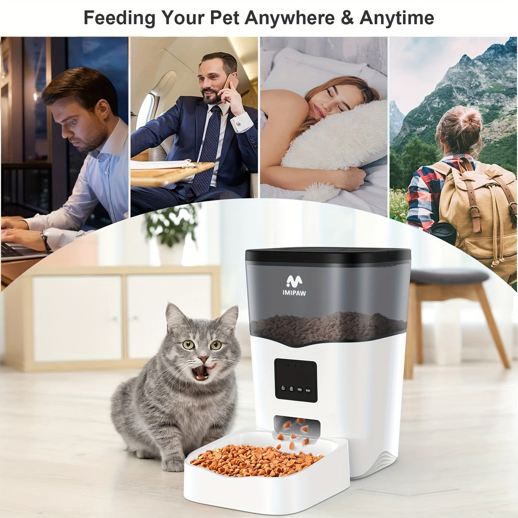 Smart WiFi Automatic Pet Feeder 101oz – App Control, Up to 10 Meals Per Day, HD Camera Option with 2.4G & 5G, Voice Assistant Compatible, USB Powered, Remote - product image 12