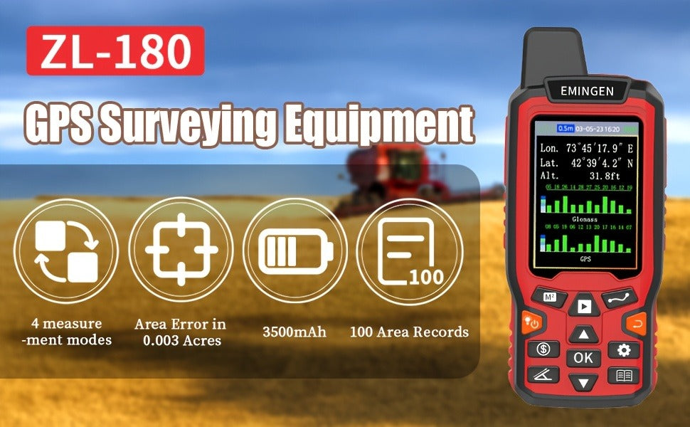 Handheld GPS Land Surveying Equipment | ZL180 | High-Precision 2.4" LCD Area Measuring Tool for Farmland, Forest, Ranch & Mining - product image 12
