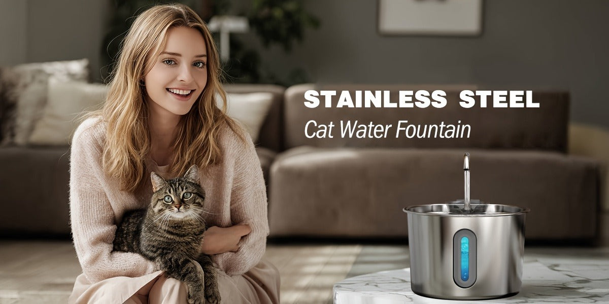 304 Food-Grade Steel, Ultra-Quiet USB Pump, 3-Stage Filtration, Visible Water Level Window, Auto Circulation for Cats & Small Dogs – Stainless Steel Cat Water - product image 12