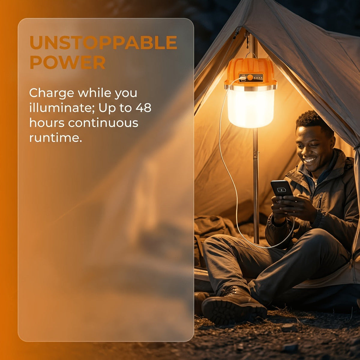 Rechargeable LED Camping Lantern with Power Bank USB Outdoor Hanging Tent Light Built-in Battery Emergency Lamp for Camping BBQ Hiking Patio Backpacking - product image 10