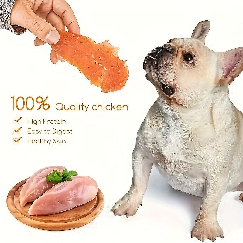 Chicken Jerky Treats for Dogs and Cats | High Protein Chicken Breast Slices, Grain-Free Dental Chews & Training Rewards for Puppies Kittens Adult Dogs Cats - product image 6