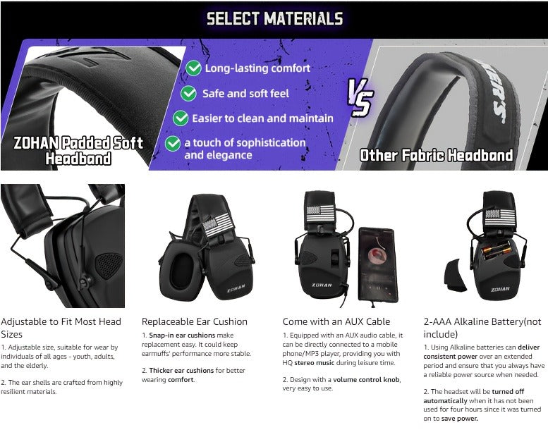 Sound Amplification | Electronic Shooting Earmuffs NRR 23dB - product image 18