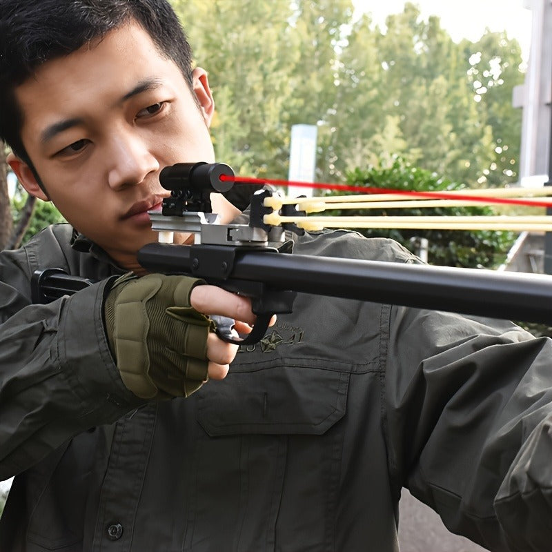 Telescopic Tactical Slingshot | Adjustable Length for Hunting Fishing Outdoor | Heavy-Duty Metal Long Pole Hunting Slingshot with Shoulder Stock for Adults - product image 12