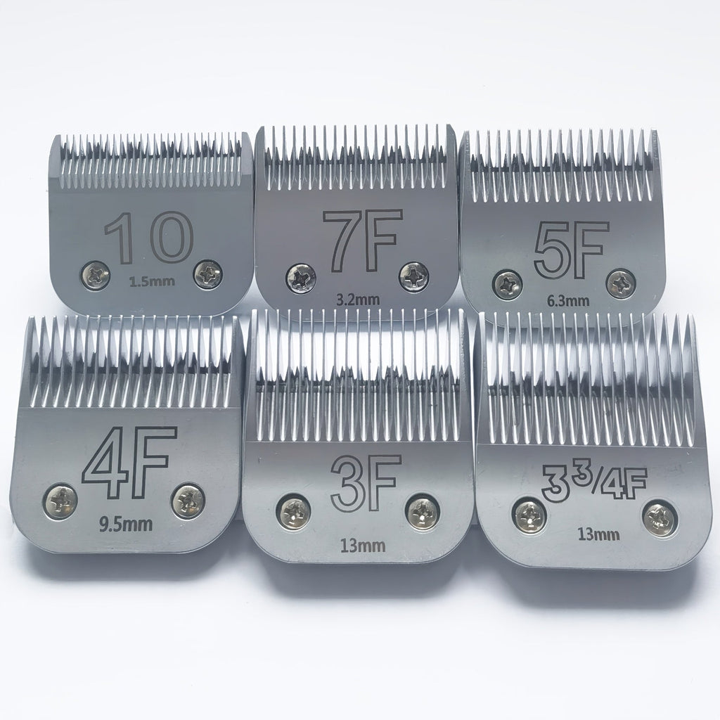 Dog Clipper Replacement Blades – Professional Pet Grooming Accessory – Ceramic & Carbon Steel Detachable Blades in 5 Sizes (3F/4F/5F/7F/10#) – Compatible with - product image