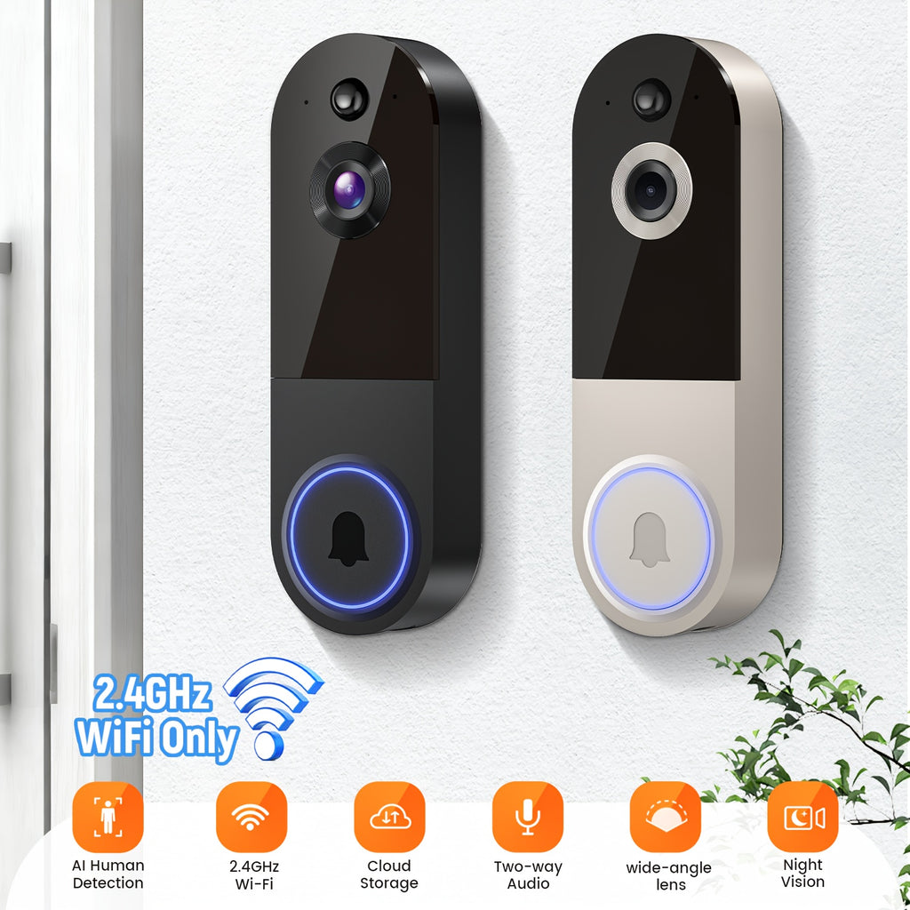 2K Wireless Camera, Multi-combination Smart Doorbell, 166° Wide-angle Video Surveillance, Two-way Voice Intercom, Cloud Storage, Support For Rechargeable - product image 2